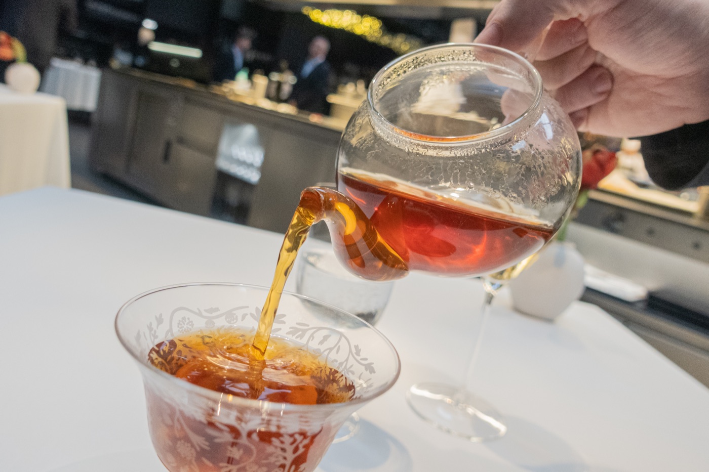 ‘Escudella amb Pilota’. The broth is poured at the table.