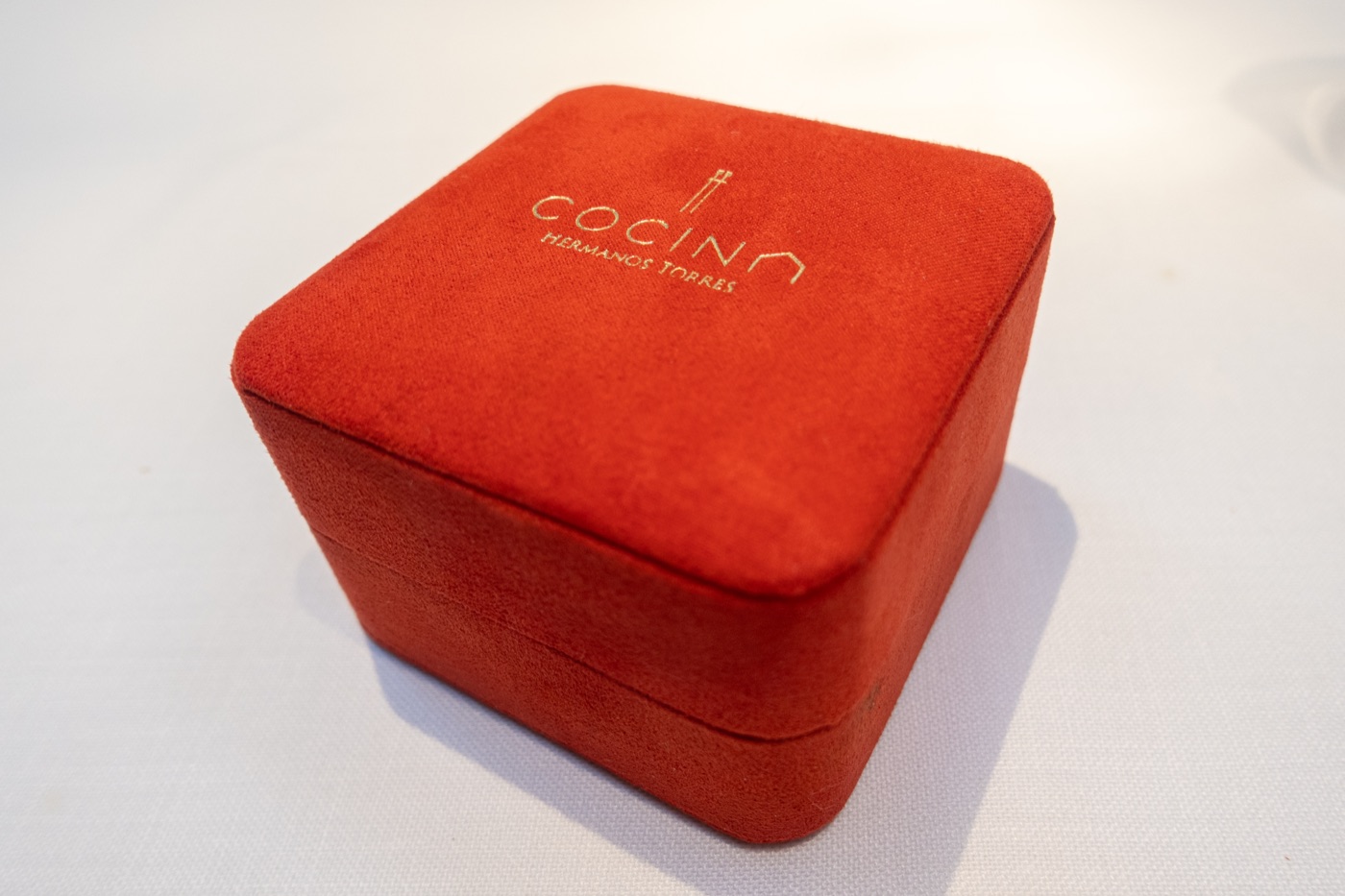 The Jewel. For you. The red Cocina box, closed.
