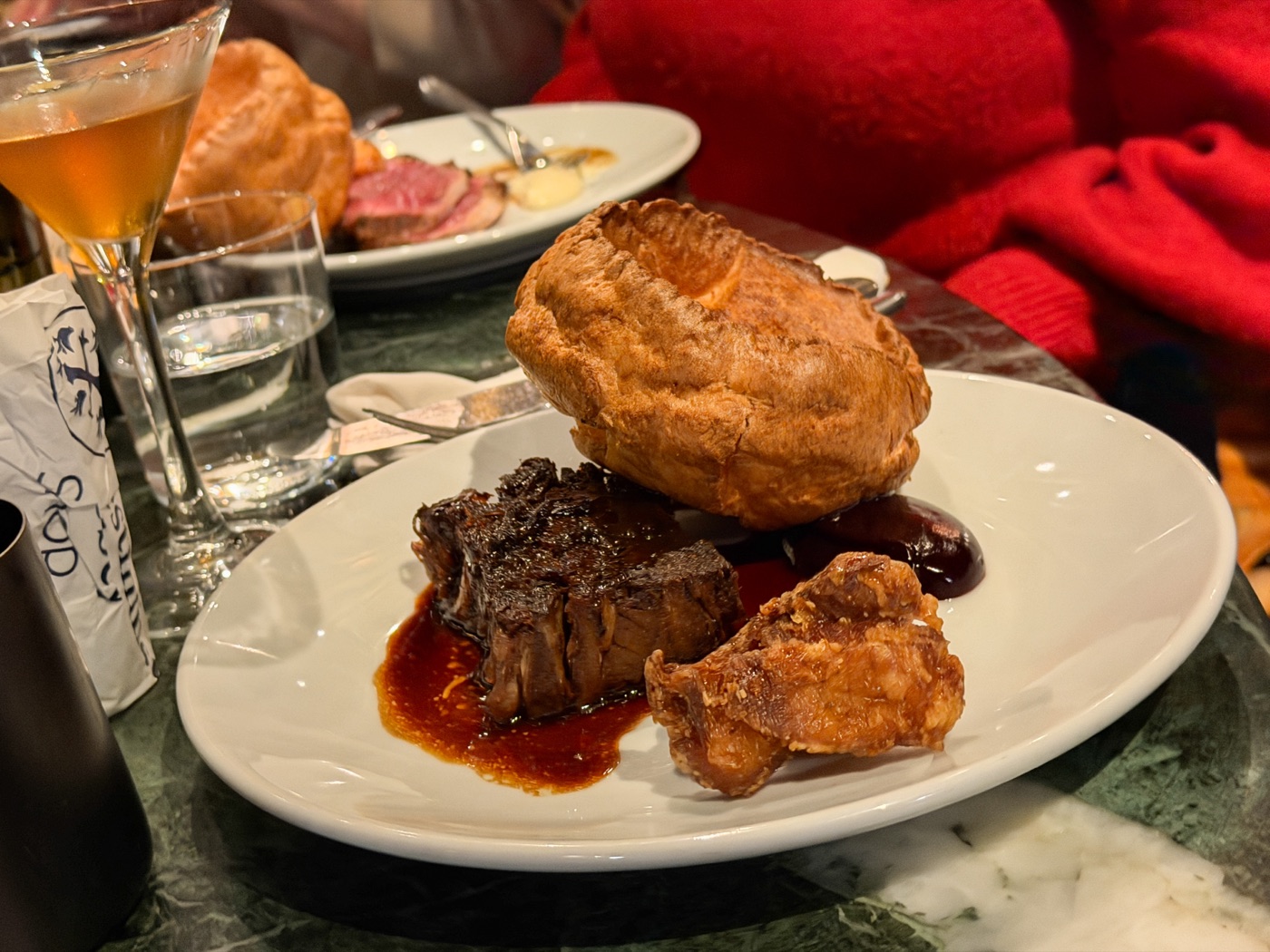 Dairy cow roast, with a Yorkshire pudding.